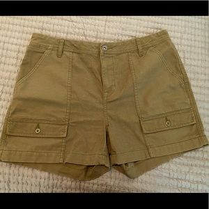 REI cargo shorts - military green, Size 14
